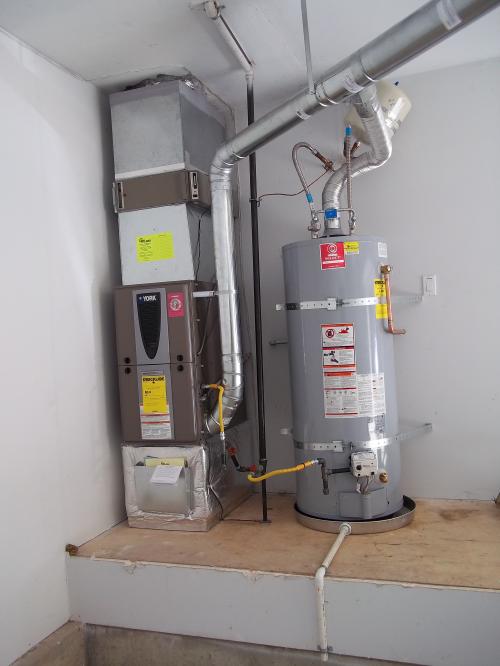 Variable speed furnace and safe water heater