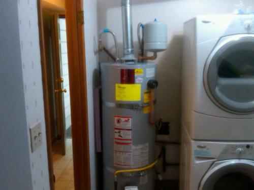 hot water tank installation