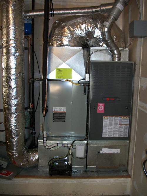 Hybrid furnace installation