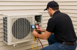 Mini-split heat pump services.